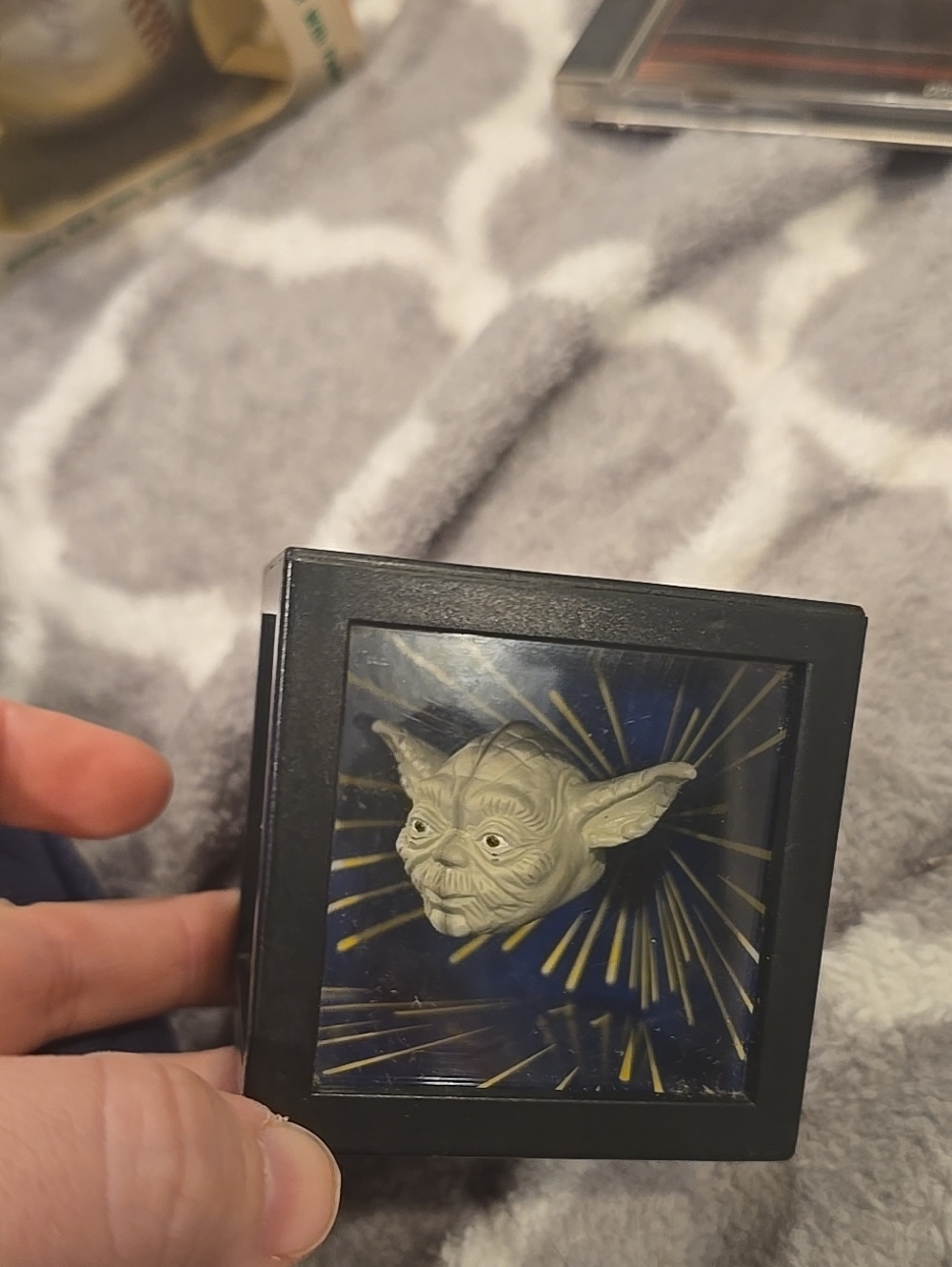 Star Wars Yoda Darth Vader Faces Shadow Box Diorama 1996 Lucasfilm Applause